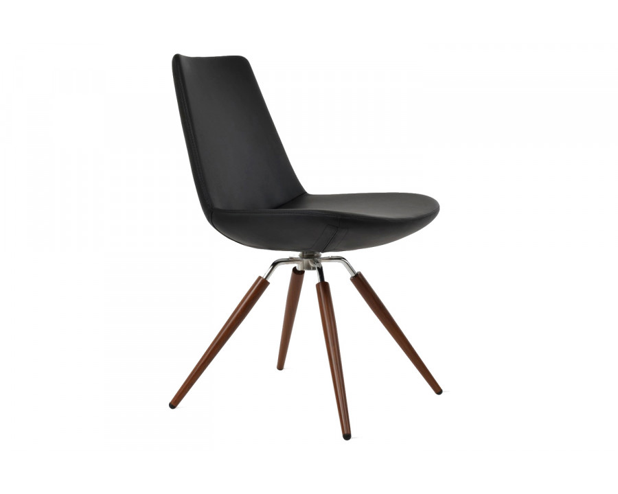 SohoConcept Eiffel Carrot Swivel Chair - Walnut Venner Base