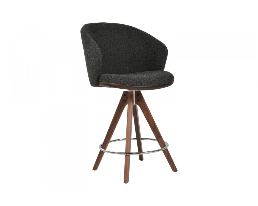 SohoConcept - Athena Pyramid Wood Swivel Stool Counter