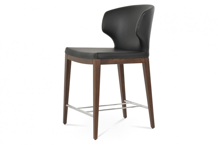 SohoConcept™ Amed Plus Wood Stool Counter - American Walnut Base