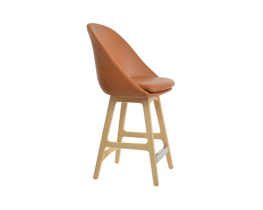 SohoConcept Avanos PR Wood Stool Bar - Beech Wenge Base