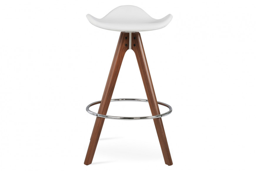 SohoConcept™ Falcon Pyramid Swivel Stool Bar - Beech Walnut Base