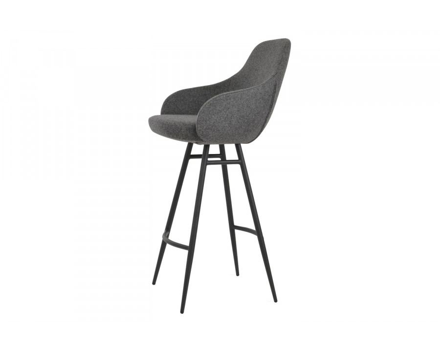 SohoConcept Gazel Arm Galata Stool Bar - Black Powder Base