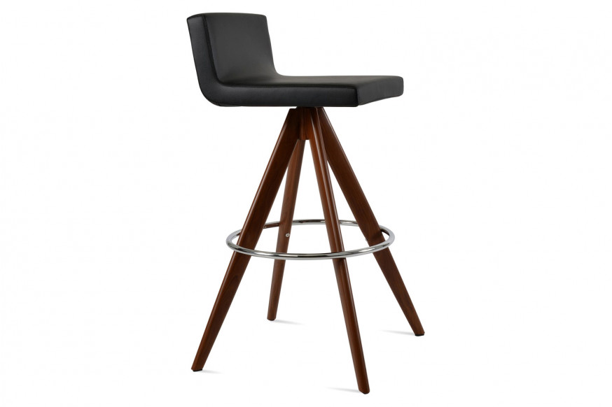 SohoConcept™ Dallas Pyramid MW Stool Counter - Walnut Venner Base