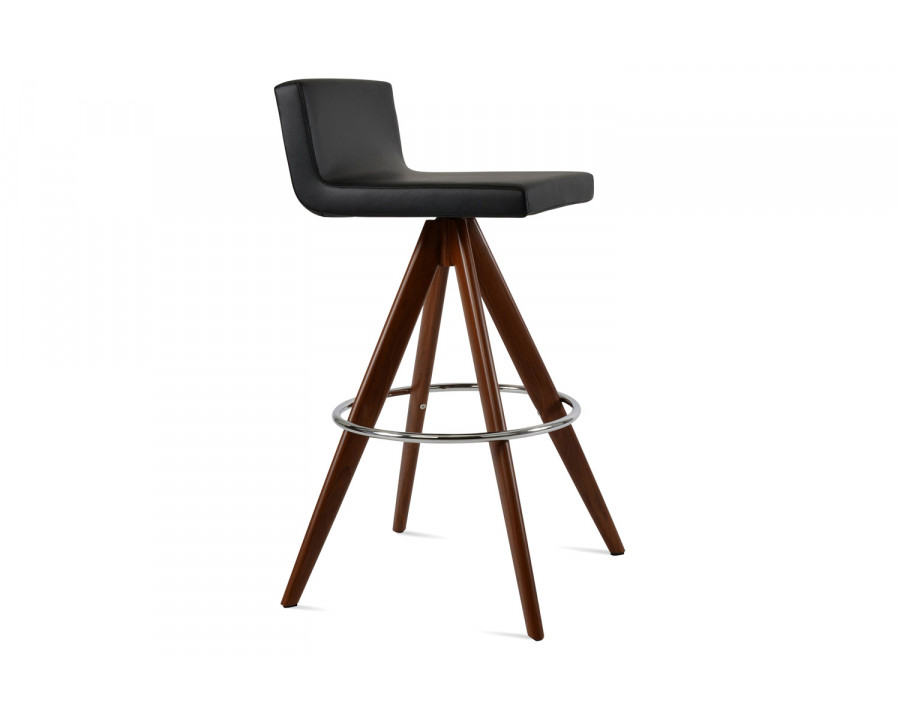 SohoConcept Dallas Pyramid MW Stool Counter - Natural Veneer Base