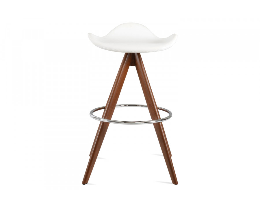 SohoConcept Falcon Pyramid MW Stool Bar - Natural Veneer Base