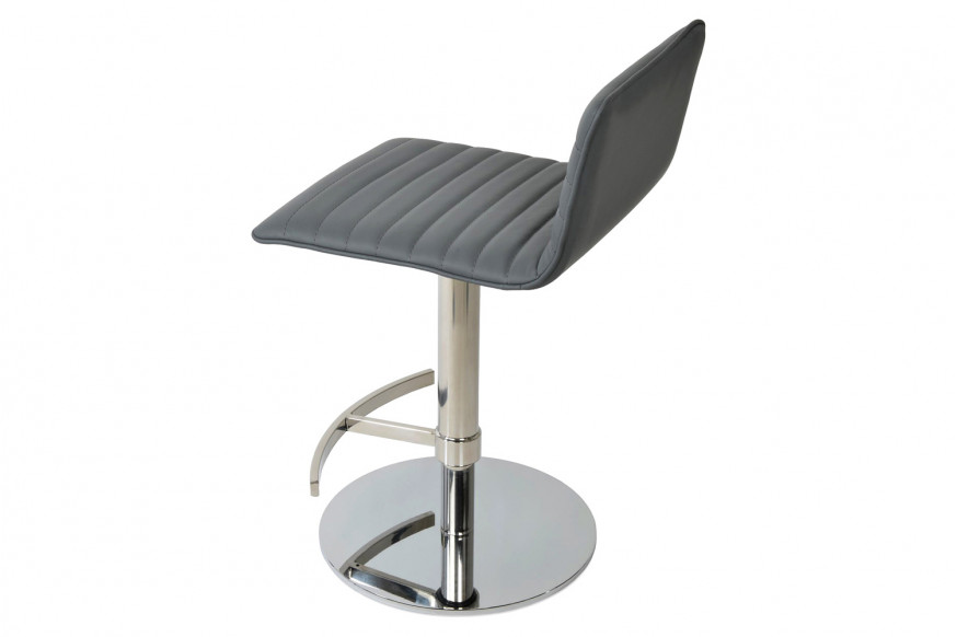 SohoConcept™ Corona Piston Stool Full UPH T Footrest - Stainless Steel Base