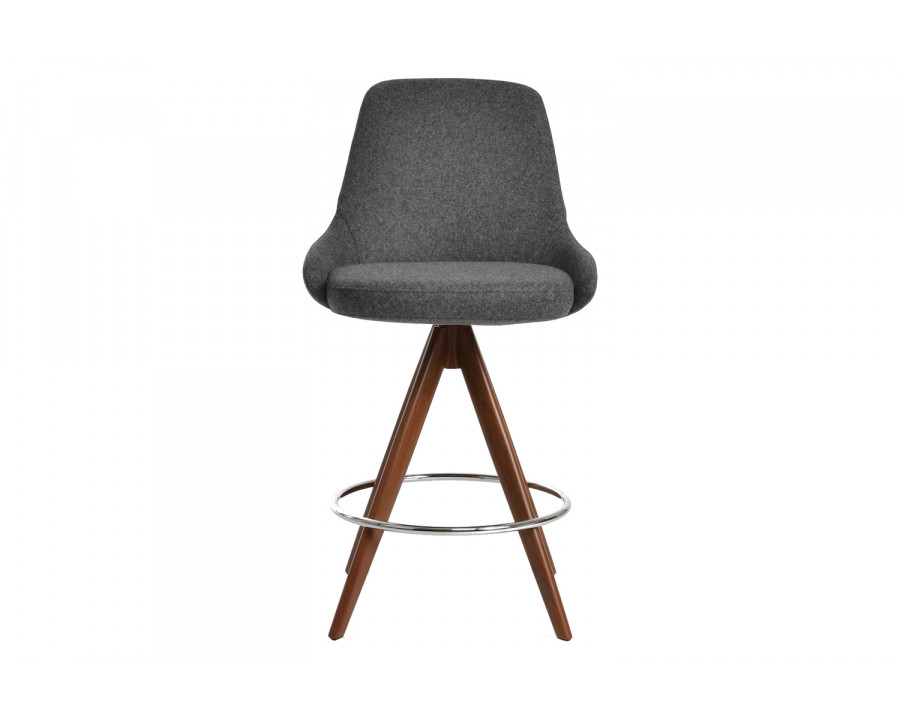 SohoConcept Gazel Pyramid MW Stool Bar - Walnut Venner Base