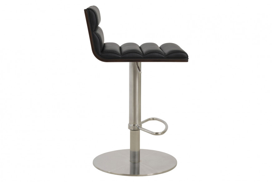 SohoConcept™ Corona Comfort Piston Half Footrest Bar Stool - Stainless Steel Base