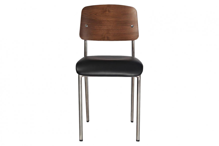 SohoConcept™ Coral Dining Chair Soft Seat - Plywood Black Oak Veneer Seat & Back