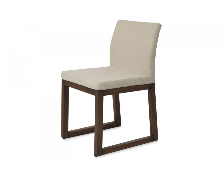 SohoConcept Aria Sled Wood Dining Chair - Beech Walnut Base