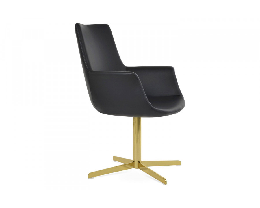 SohoConcept Bottega 4 Star Swivel Armchair HB - Black Base