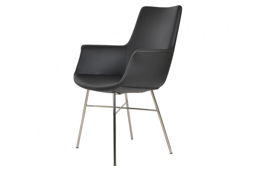 SohoConcept™ Bottega Cross Armchair HB - Black Powder Base