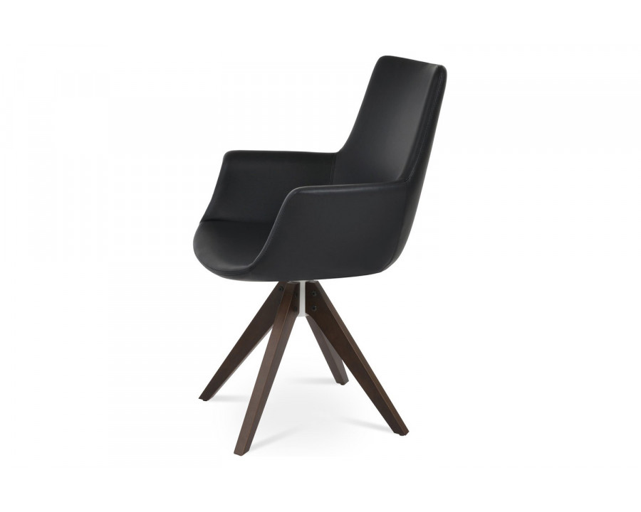 SohoConcept Bottega Pyramid Swivel Chair HB - Beech Walnut Base