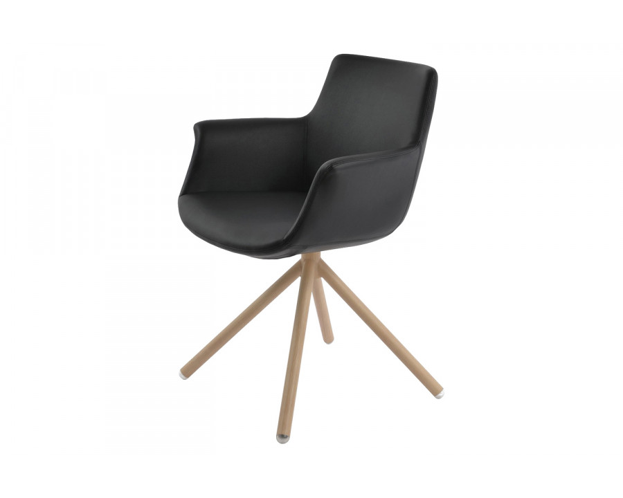 SohoConcept Bottega Stick Swivel Armchair - Brass Base