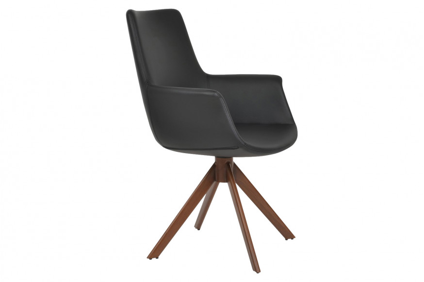 SohoConcept™ Bottega Sword Swivel Armchair HB - Walnut Venner Base