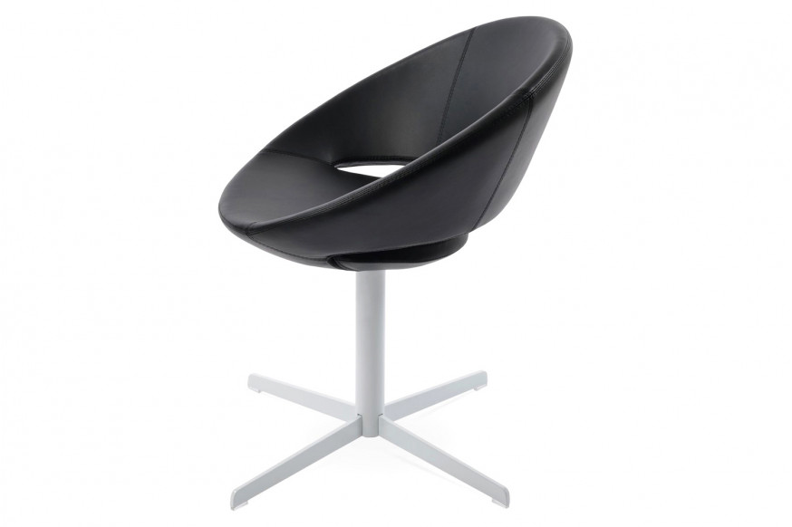 SohoConcept™ Crescent 4 Star Swivel Chair - Chrome Base