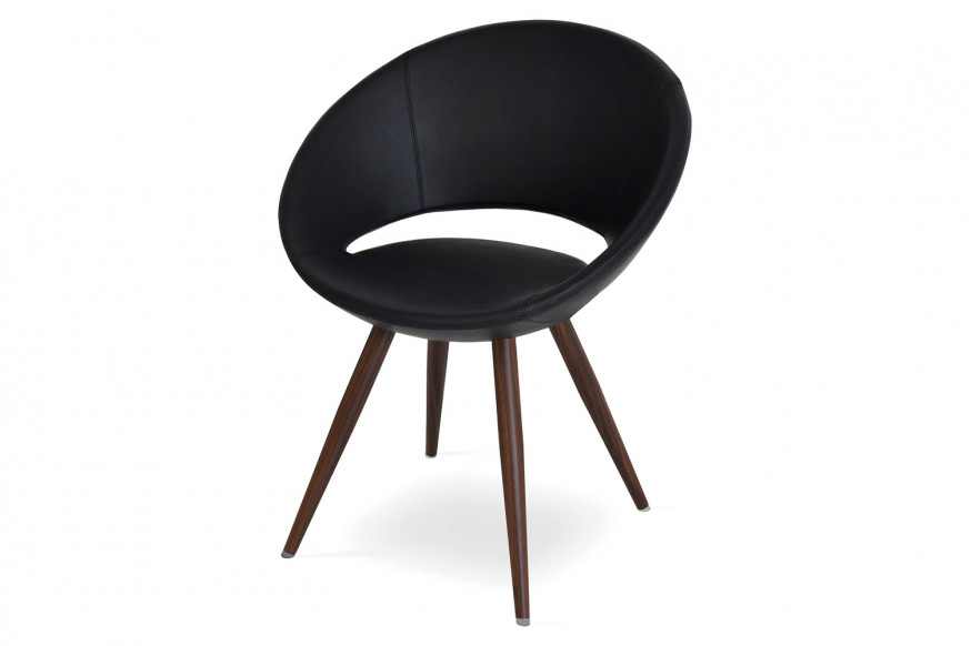 SohoConcept™ Crescent Star Ring Base Chair - Walnut Venner Base