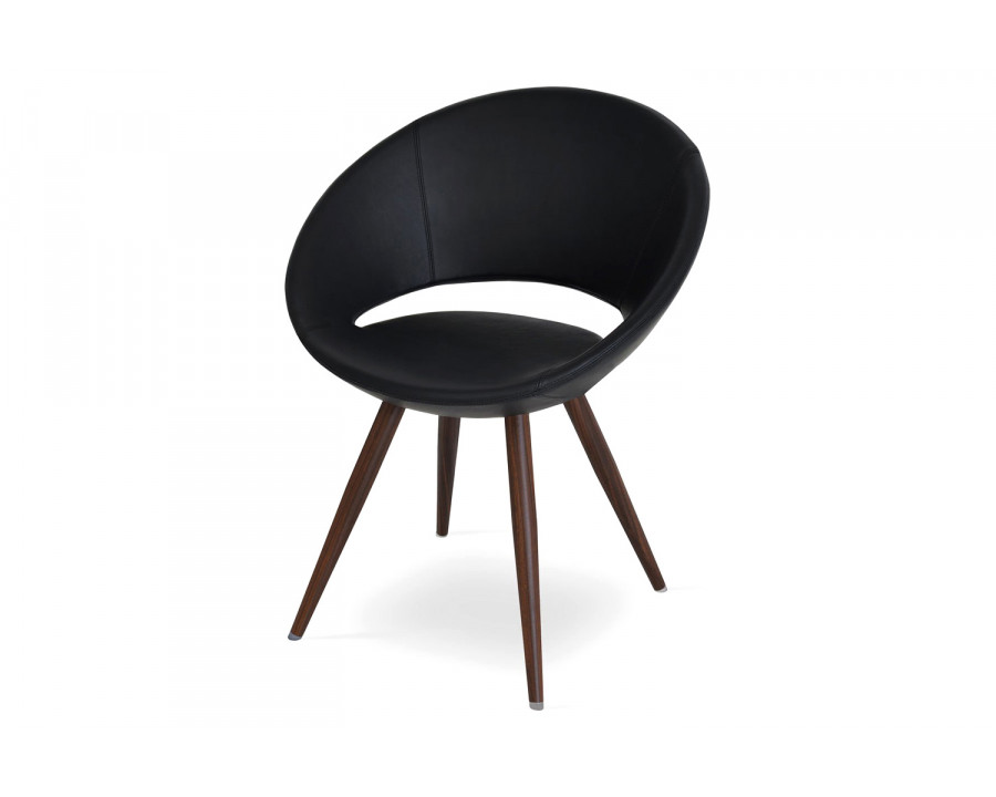 SohoConcept Crescent Star Adjuster Base Chair - Walnut Venner Base