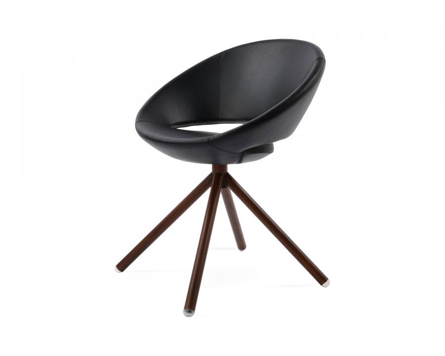 SohoConcept Crescent Stick Swivel Chair - Brass Base