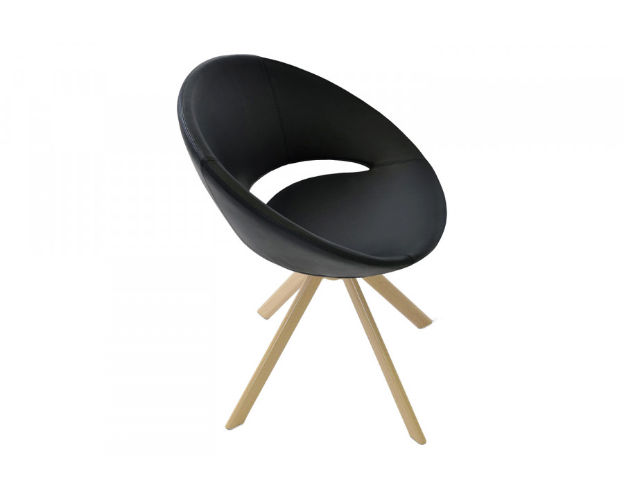 SohoConcept Crescent Sword Swivel Chair - Gold Brass Base