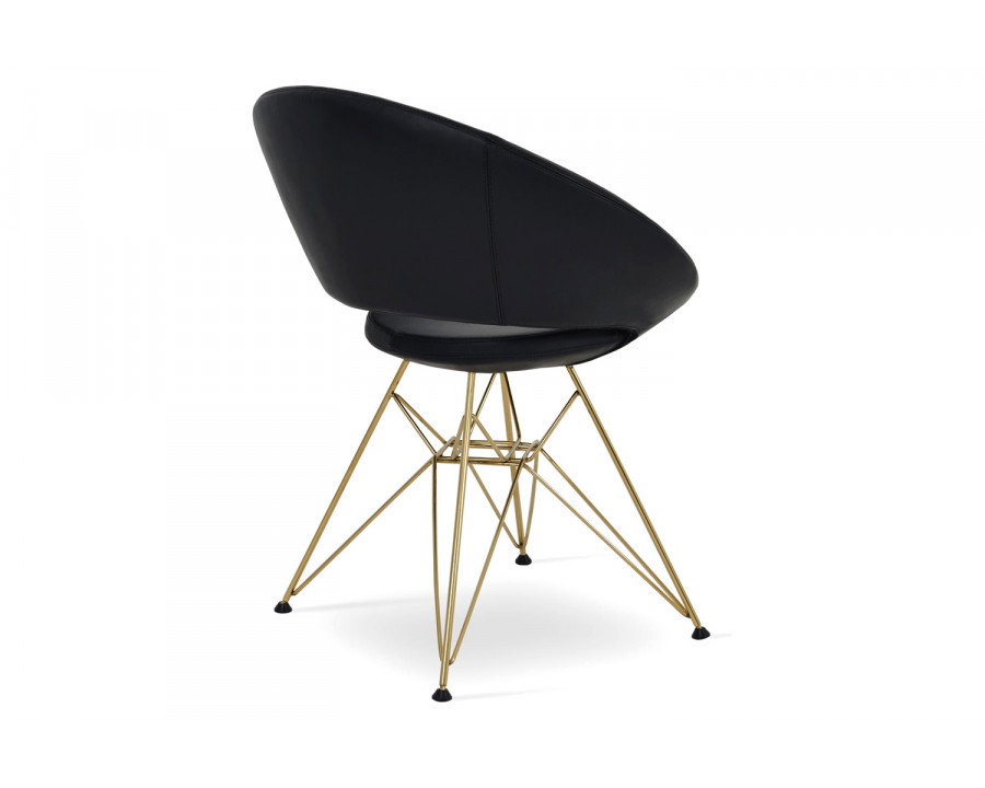 SohoConcept Crescent Tower Chair - Black Brushed Base