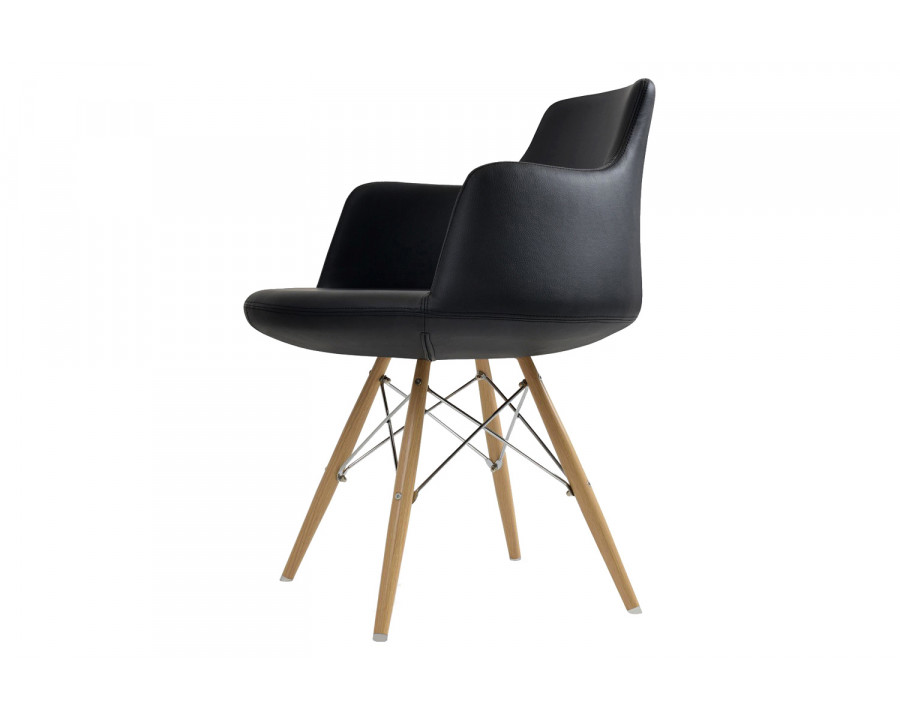 SohoConcept Dervish MW Dining Armchair - Black Powder Legs