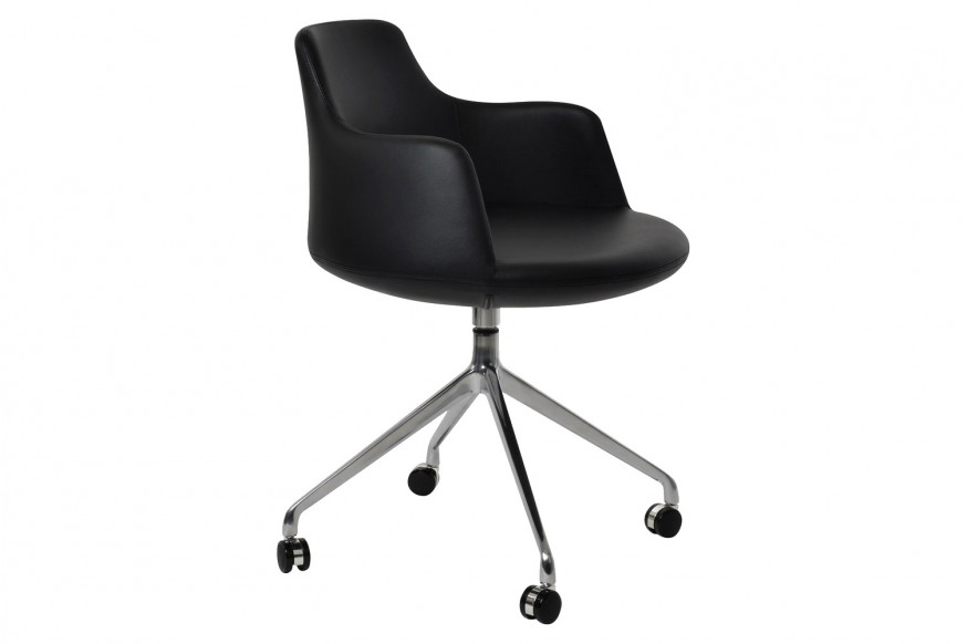 SohoConcept™ Dervish Spider Swivel Armchair - Aluminum Base