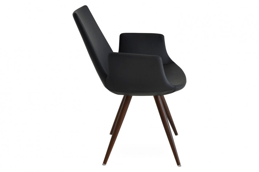 SohoConcept™ Eiffel Star Adjuster Base Dining Armchair - Walnut Venner Base