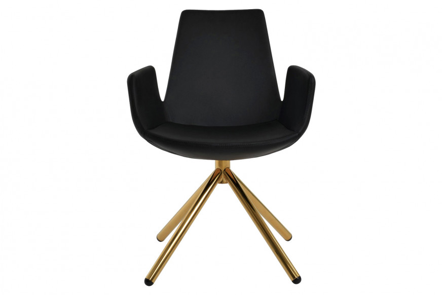 SohoConcept™ Eiffel Stick Swivel Armchair - Walnut Venner Base