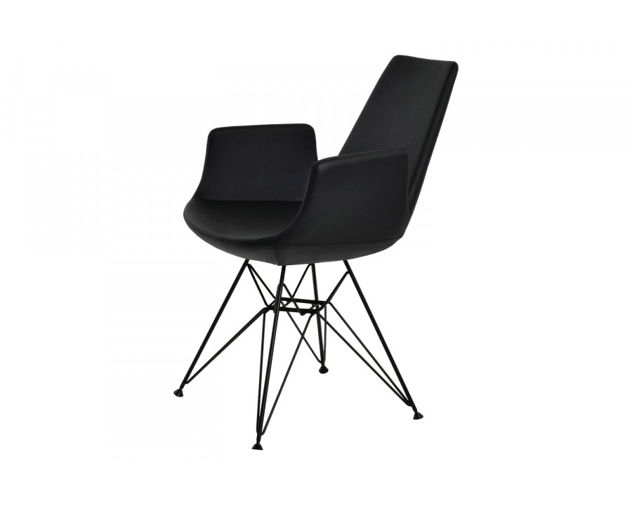 SohoConcept Eiffel Tower Armchair - Black Brushed Base