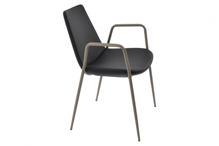 SohoConcept™ Eiffel Classy Arm Metal Chair - Bone Powder Base