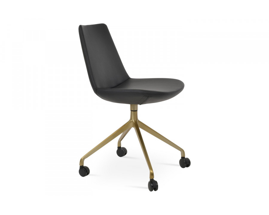 SohoConcept Eiffel Spider Swivel Chair with Casters - Aluminum Base