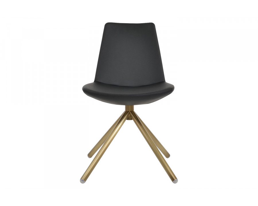 SohoConcept Eiffel Stick Swivel Chair - Natural Veneer Base