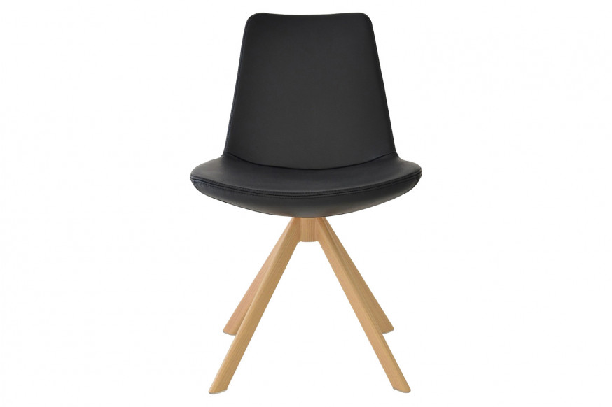 SohoConcept™ Eiffel Sword Swivel Dining Chair - Walnut Venner Base