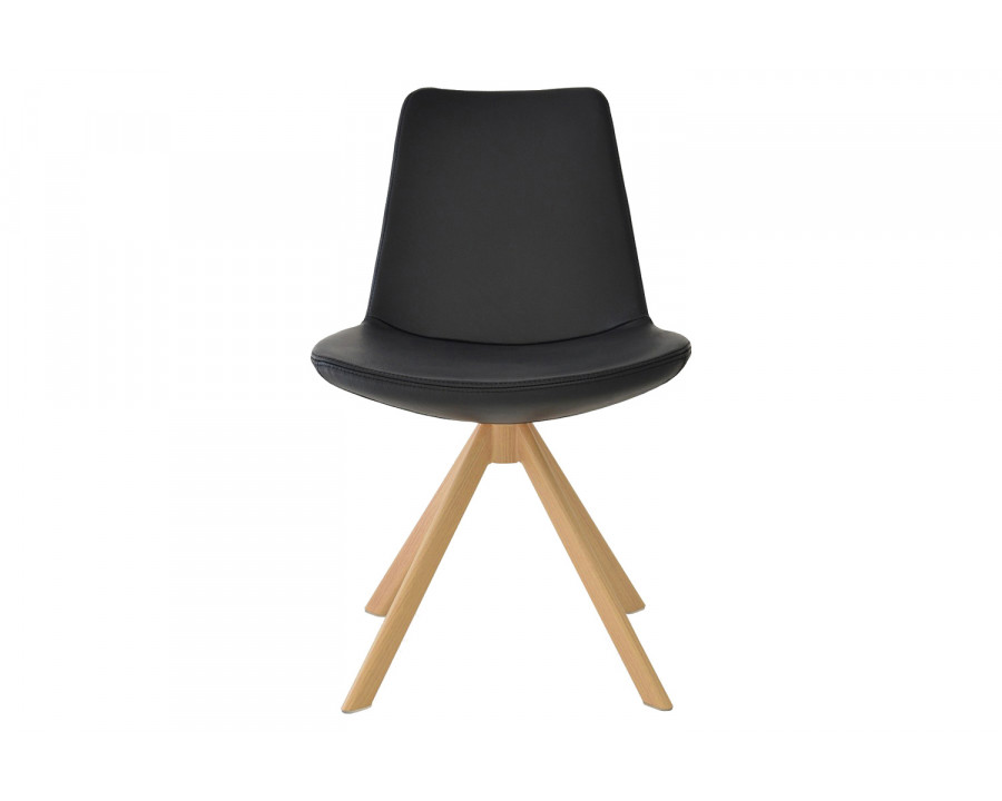 SohoConcept Eiffel Sword Swivel Dining Chair - Black Powder Base