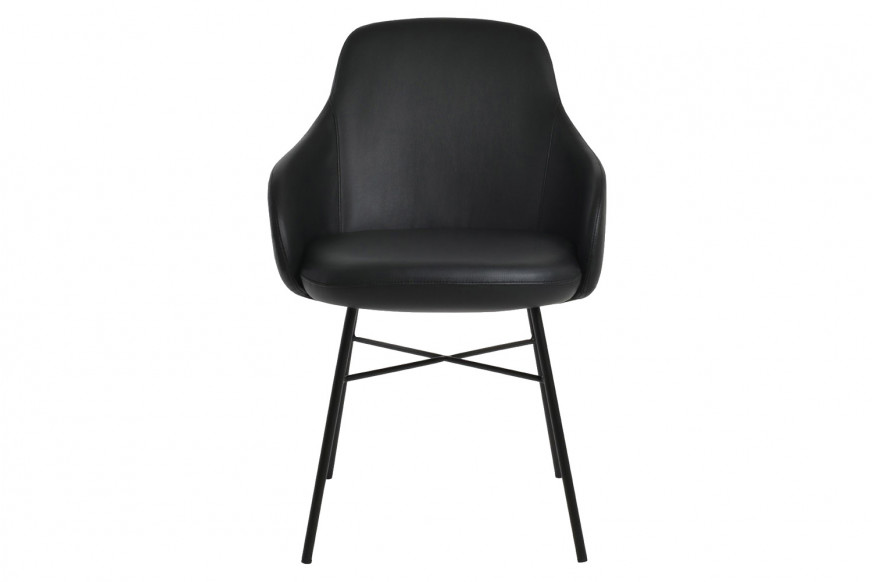 SohoConcept™ Gazel Cross Armchair - Black Powder Base