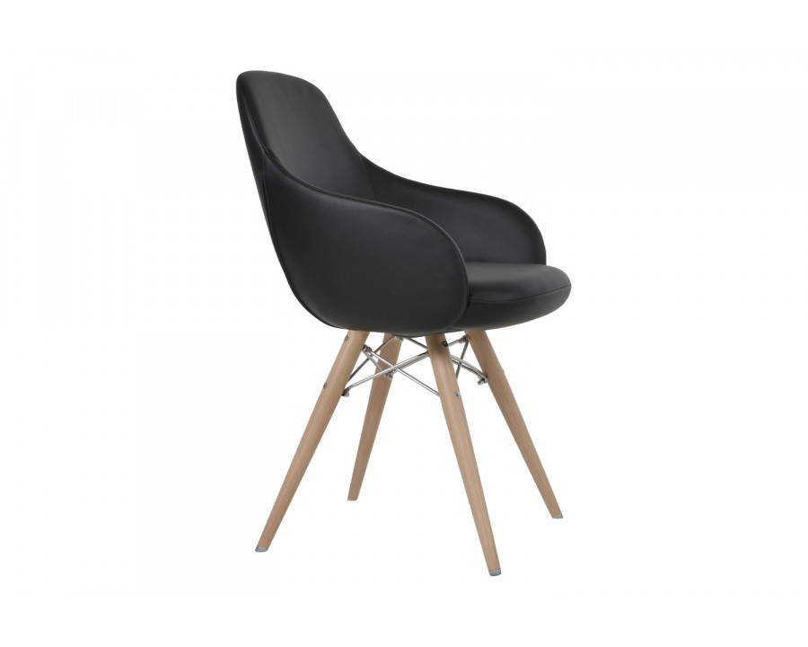 SohoConcept Gazel MW Armchair - Natural Veneer Legs