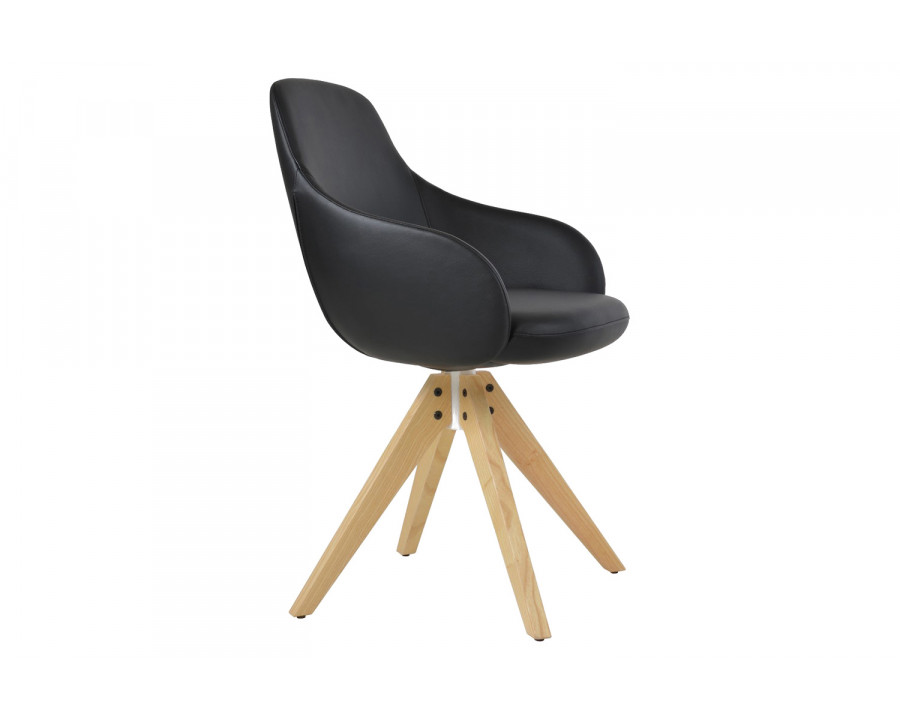 SohoConcept - Gazel Pyramid Wood Swivel Armchair