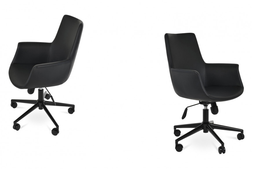 SohoConcept™ Bottega Arm Office Chair HB - Aluminum Base