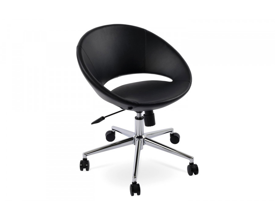 SohoConcept Crescent Office Chair - Black Base