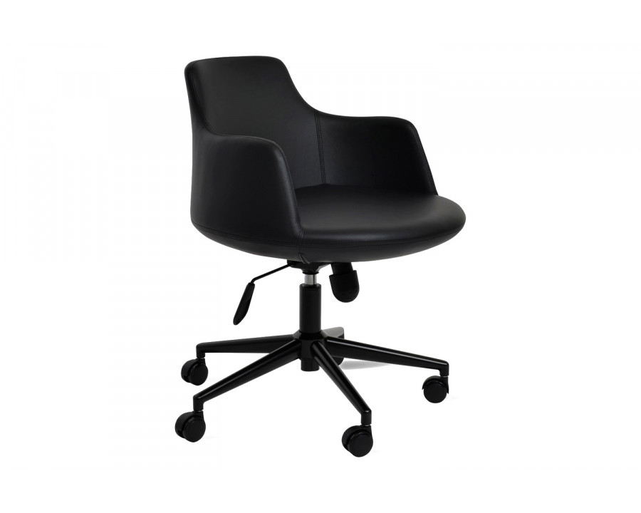 SohoConcept Dervish Arm Office Chair - Aluminum Base