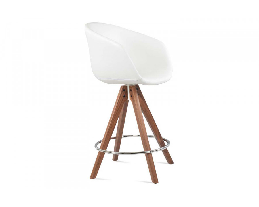 SohoConcept Tribeca Pyramid MW Stool Bar - Walnut Venner Base