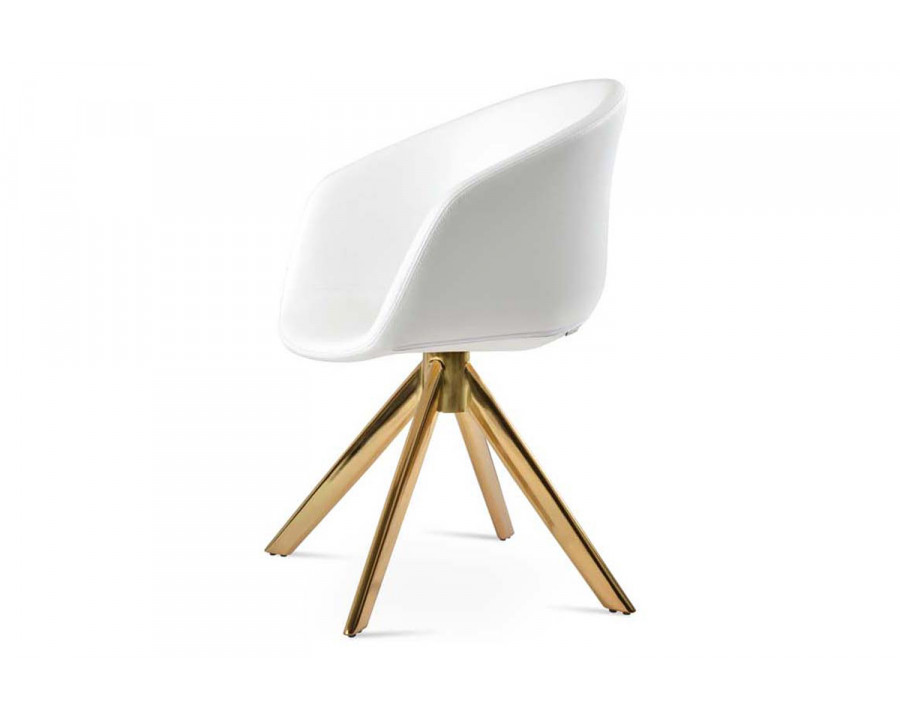 SohoConcept Tribeca Sword Dining Armchair - Gold Brass Base