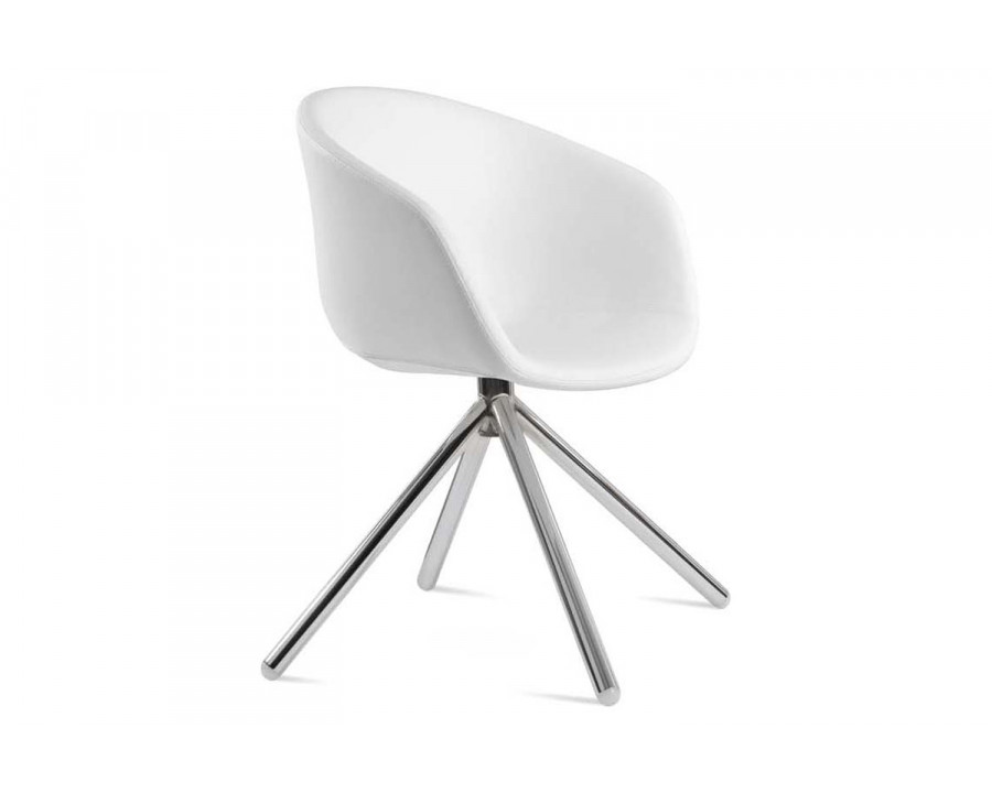 SohoConcept Tribeca Stick Swivel Armchair - Chrome Base