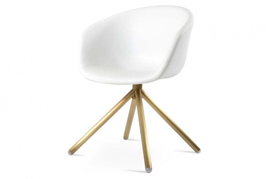 SohoConcept™ Tribeca Stick Swivel Armchair - Gold Base