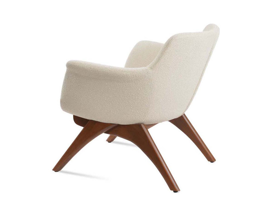 SohoConcept Bottega X-Wood Lounge Chair - Beech Walnut Base