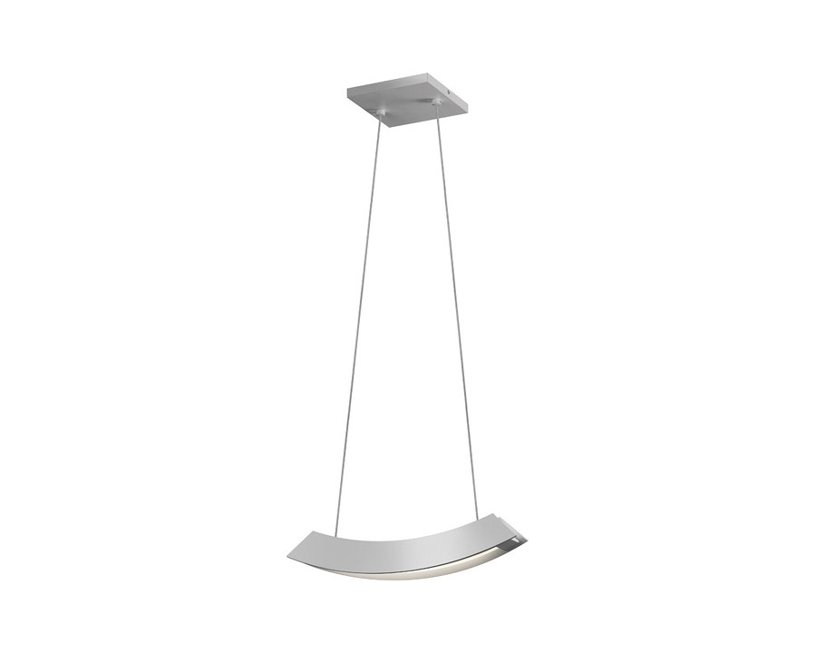 Sonneman Kabu LED Pendant - Bright Satin Aluminum, Small