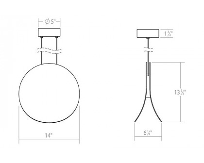 Sonneman Malibu Discs LED Pendant - Satin White, 14"