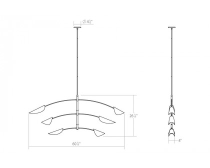 Sonneman Movile LED Chandelier - Satin White