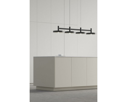 Sonneman Systema Staccato Linear Pendant - Painted Brass, 3 Light, Pan